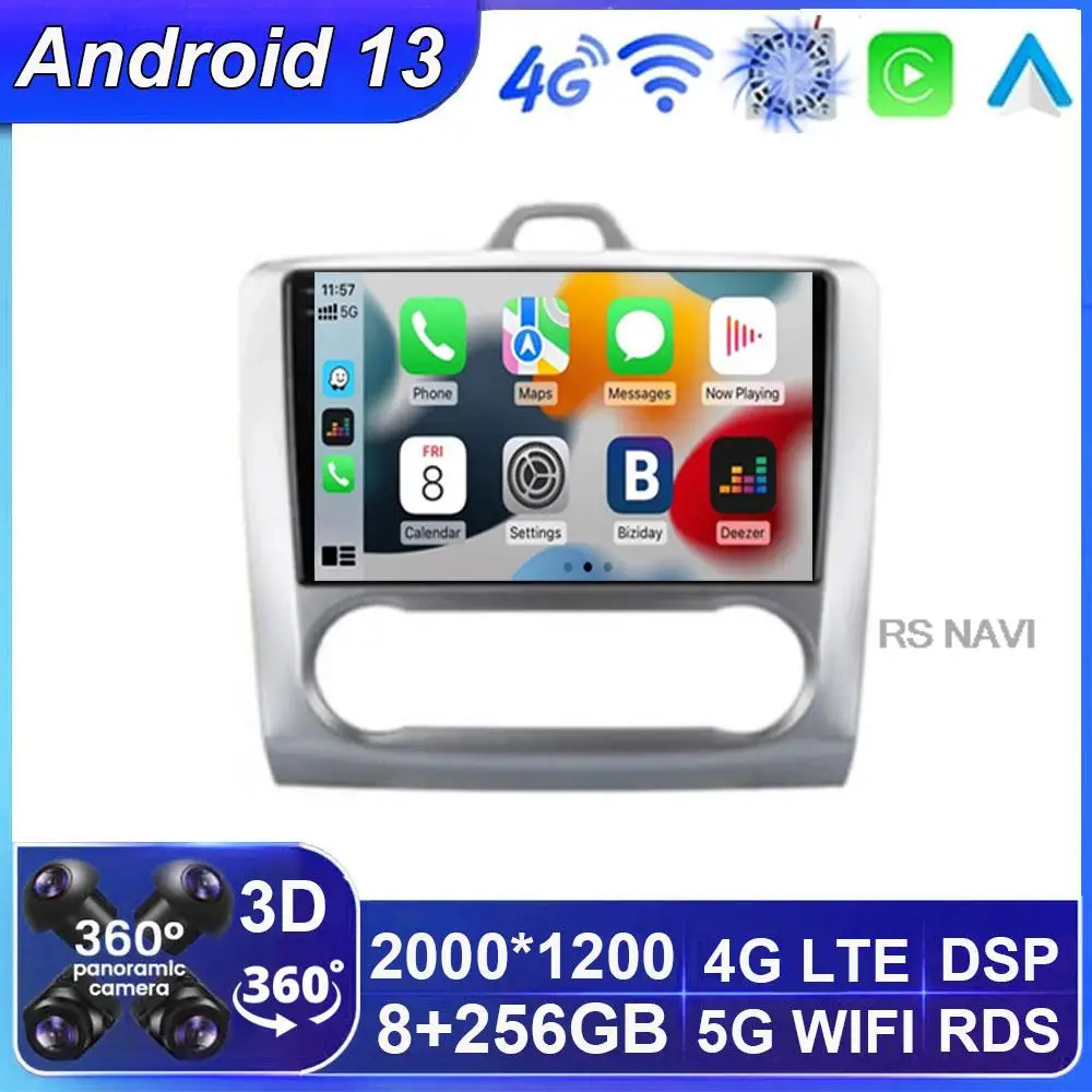 

9" Android 13 Car Radio Multimidia Video Player Navigation GPS For Ford Focus 2 3 Mk2 / Mk3 2004 - 2011 DSP 2din Head Unit