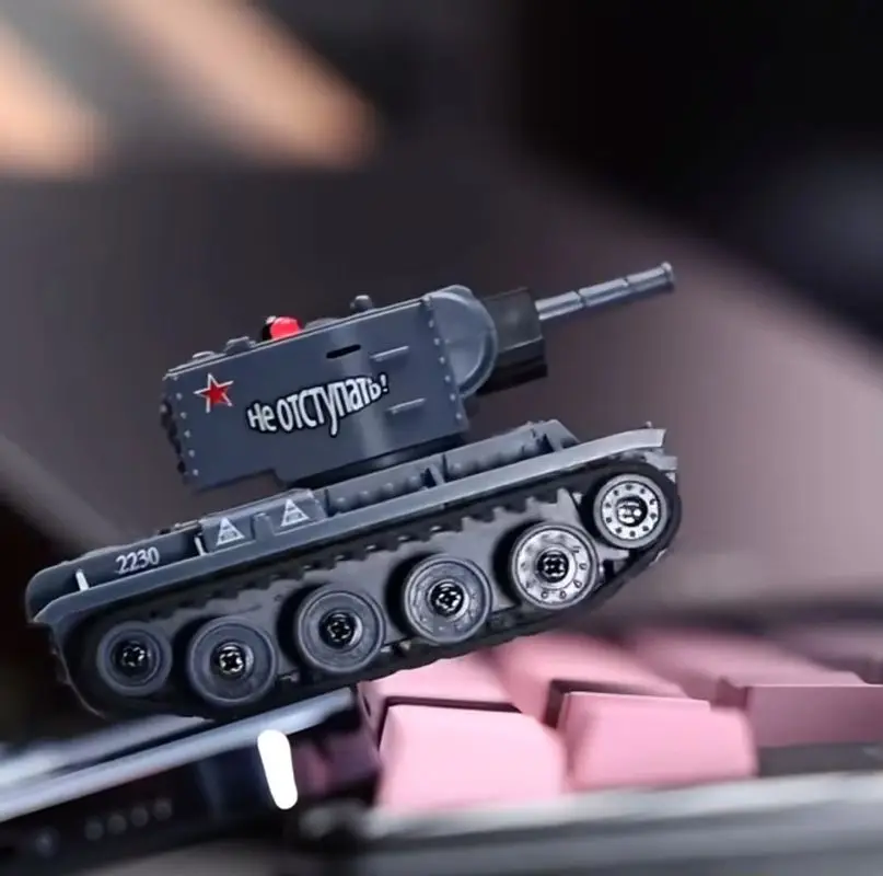 New 1/64 Mini Tank Simulation Remote Control Tank Battery Tracked Infrared Simulation Battle Competition 2.4g Children'S Gift