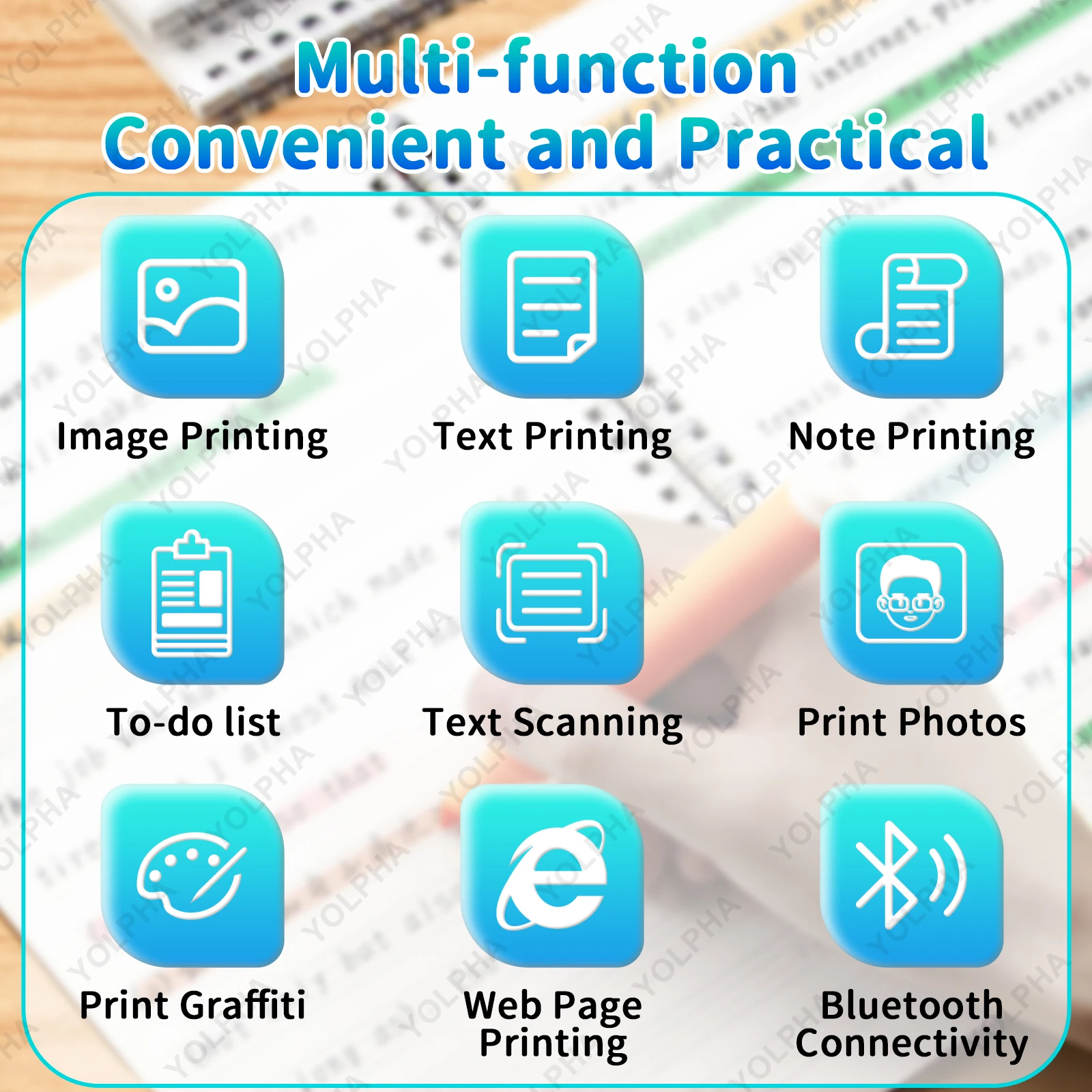 Mini Pocket Printer Portable Inkless Hand held Printer Bluetooth Wireless Mini Thermal Printer Cat iOS Android APP Gift for Kid