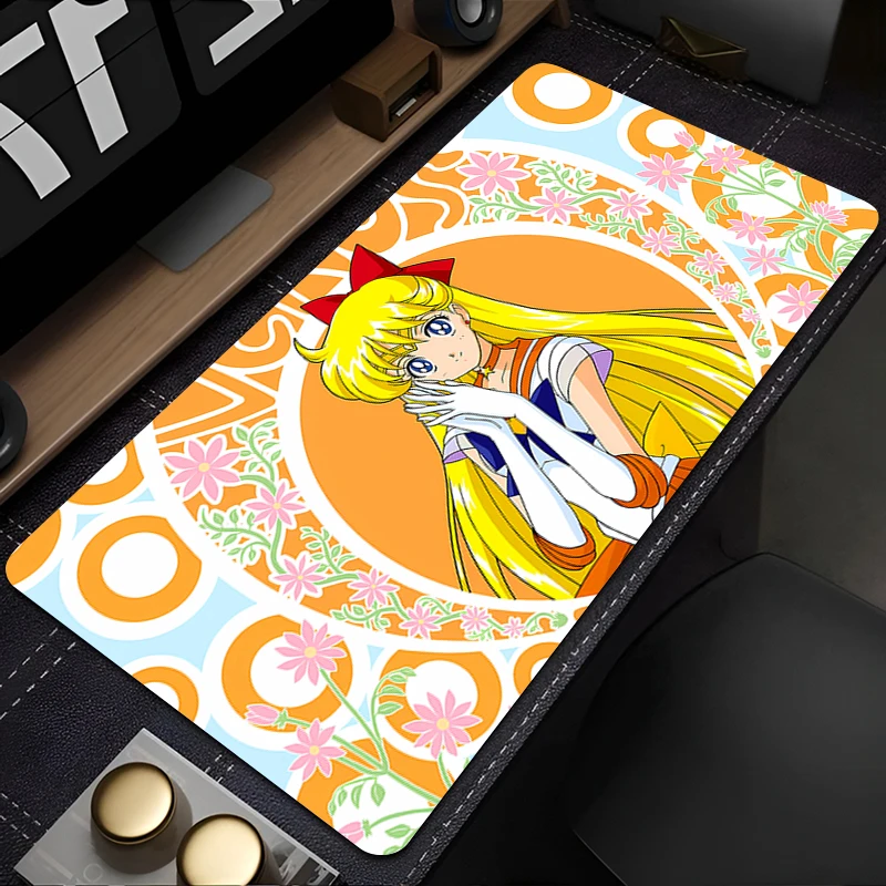 Коврик для мыши в стиле аниме, противоскользящий коврик для клавиатуры, аксессуары для ноутбука, коврик для офисного стола, коврик для ПК, ковер S-Sailor Moons, коврик для мыши