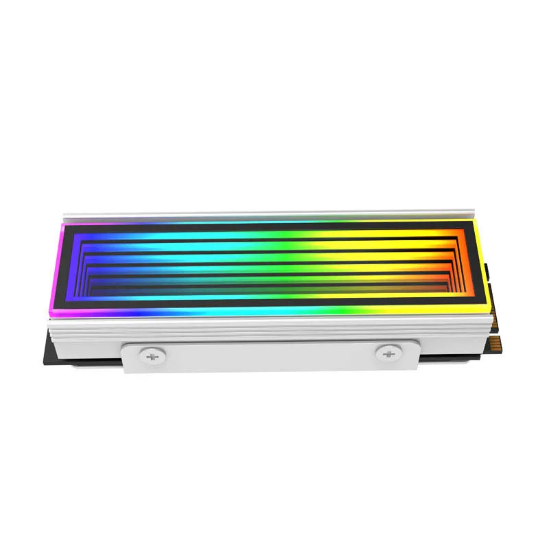 5V ARGB M.2 2280 SSD Full Aluminum Heatsink Colorful RGB Light Cooler Heat Dissipation Radiator for Desktop PC Computer Hardware view 4