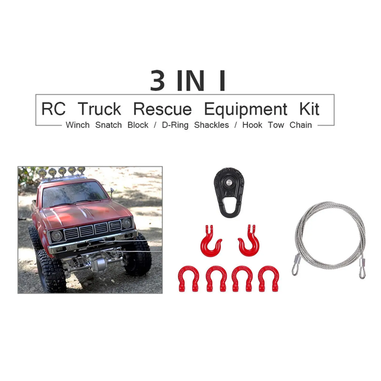 

RC Climbing Car Winch Hook Tow HSP Axial SCX10 D90 HPI RC Car, Quality Material, Interesting Decorations