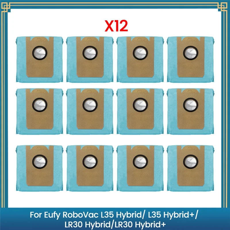 A94E-أكياس الغبار Foreufy Robovac L35 Hybrid/L35 Hybrid+/LR30 Hybrid/LR30 Hybrid+ أجزاء المكنسة الكهربائية استبدال كيس النفايات 12 قطعة