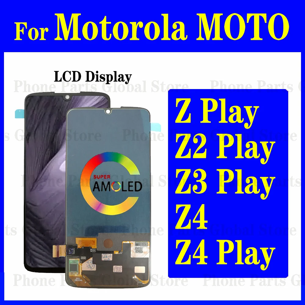 Tela LCD de Substituição para Motorola MOTO Z3 Z4 Play, Display Touch Digitizer Assembly XT1710 XT1929 XT1980 XT1635