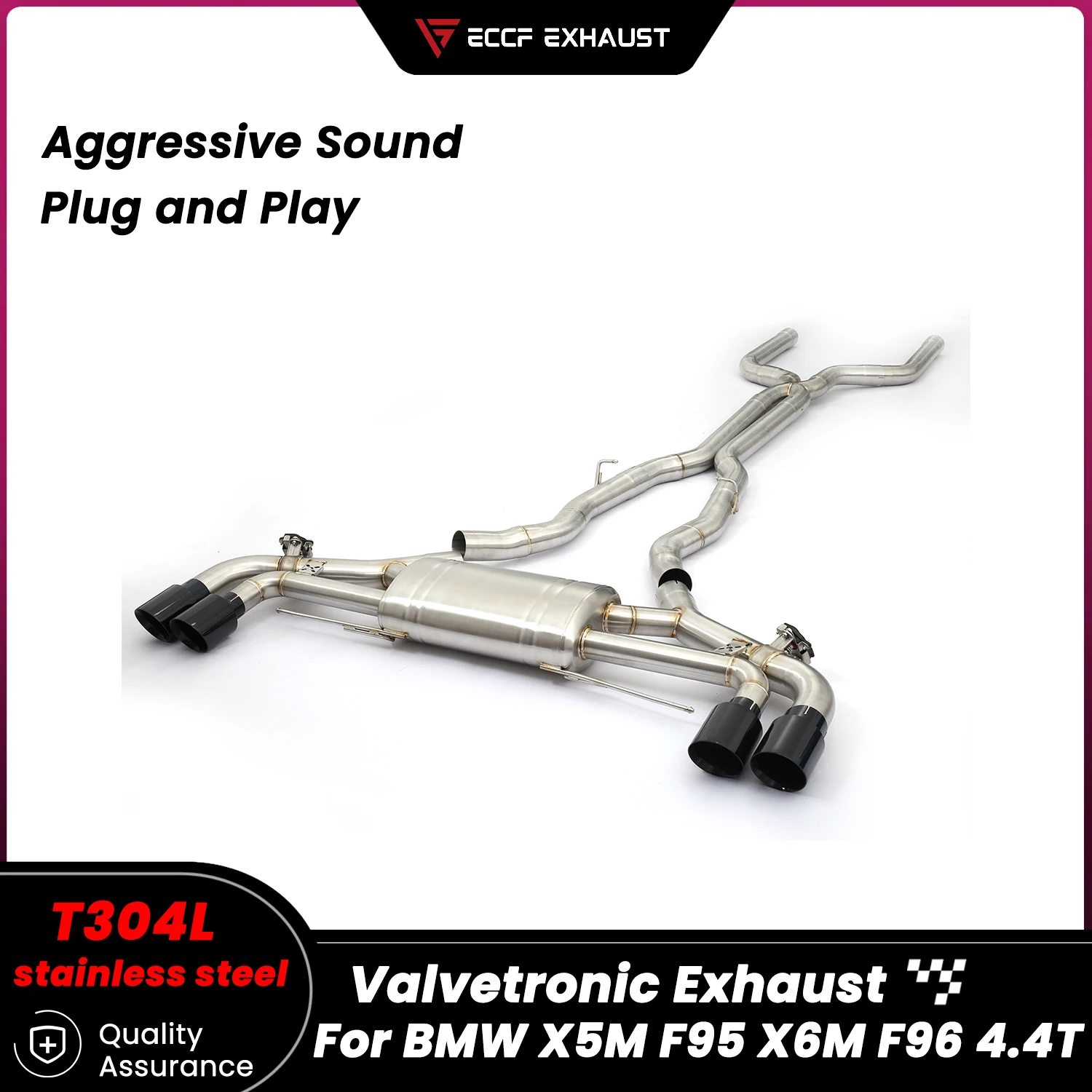 

Sporty Valvetronic Exhaust Stainless Steel Catback Exhaust for BMW X5M F95 X6M F96 4.4T Performance Upgrade Easy Installation