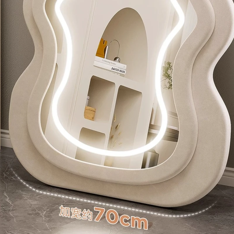 LED intelligent touch screen floor mirrors full body living room furniture wave mirror modern multifunctional bodenspiegel