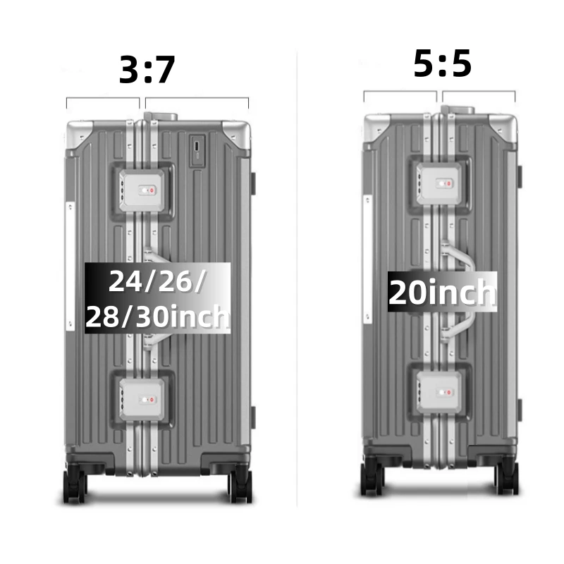 30/28/26/24/20 بوصة حقيبة سفر عالية الجودة رشاقته مادة الكمبيوتر حقيبة تروللي بعجلات مع إطار من الألومنيوم TSA قفل المتداول الأمتعة #4