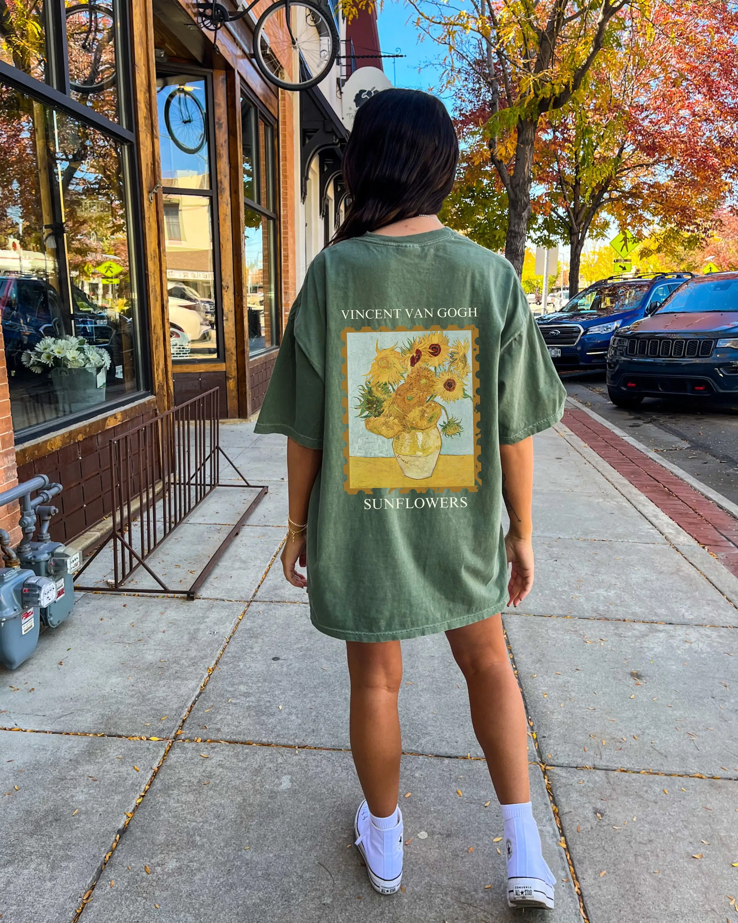 Van Gogh T Shirt Light Academia Sunflowers Cottage Core For Artist Impressionist Art Collector