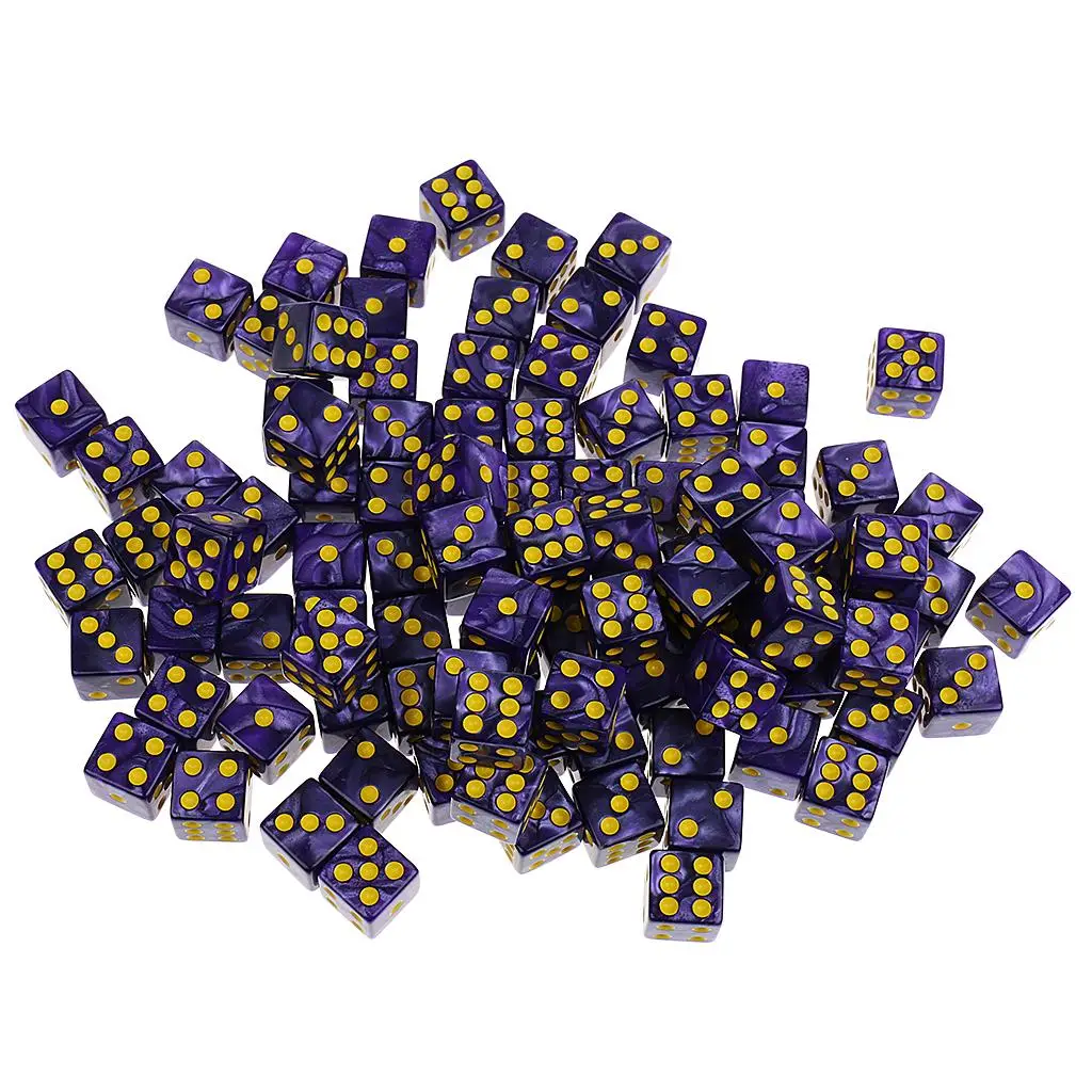 100PCS 14mm D6 Bar Party Die for Activity, Casino Theme, Party Favors