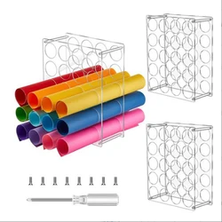 kitchens accessories 선반 20-Hole Vinyl Roll Holder Detachable Roll Paper Storage Rack Birthday Gift Vinyl  Soporte Vinilos Porta