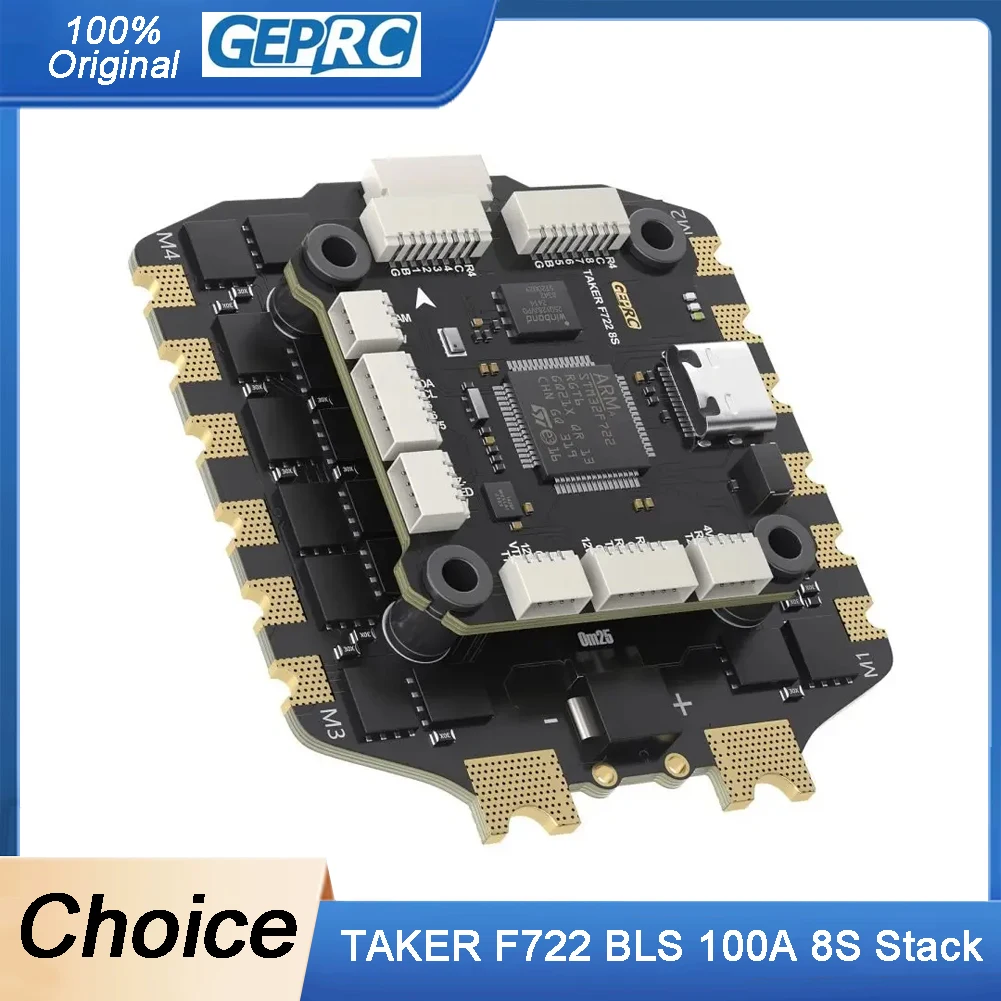 

TAKER Geprc F722 BLS Stack 100A 8S мощный контроллер полета с ESC для FPV Racing Drone RC аксессуары 1