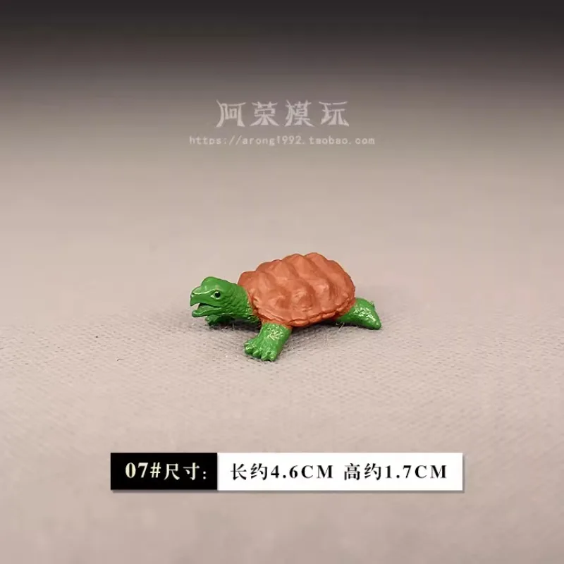 Tartaruga pintada tampando tartaruga figuras de ação brinquedos répteis microscópicos modelo carro interior desktop ornamento acessórios