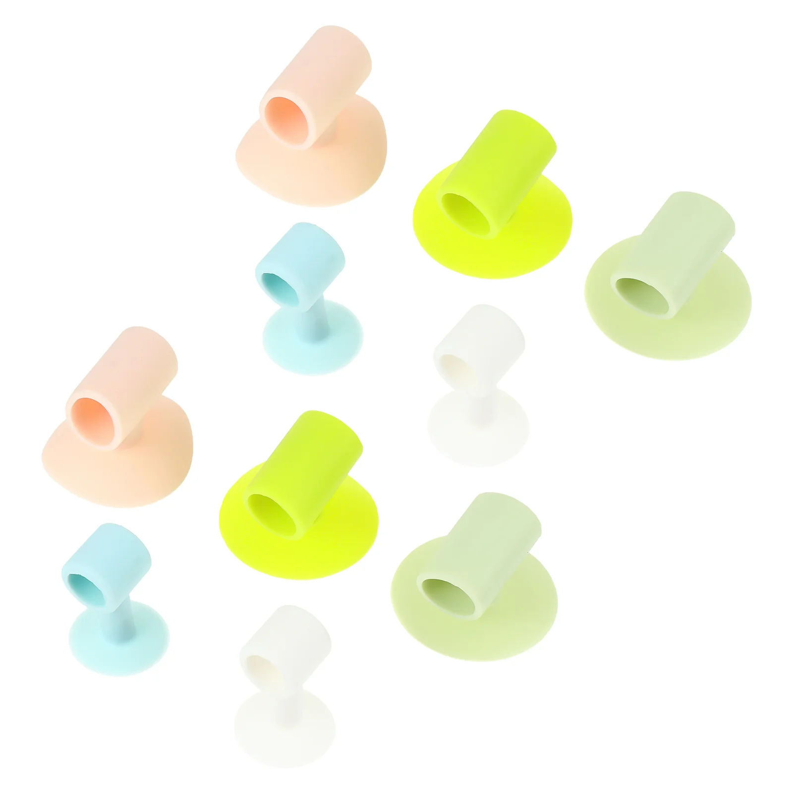 

10pcs Silicone Door Stopper Wall Protector Suction Cup No Punch Needed Door Holder For Home Office Hotel Anti-Collision Pad