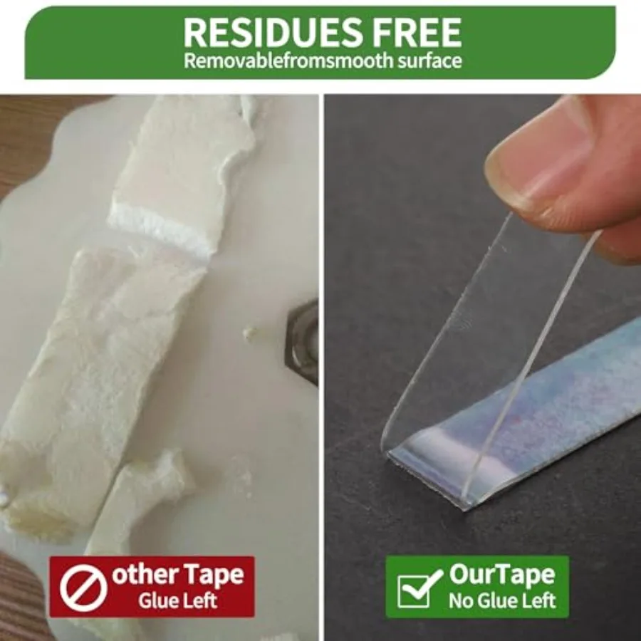 2 حزمة لا شريط مزدوج الجوانب شريط تثبيت شديد التحمل جدران لاصقة شريط كائن فضائي مزدوج الجوانب شريط سجادة شديد التحمل متعدد الأغراض #6