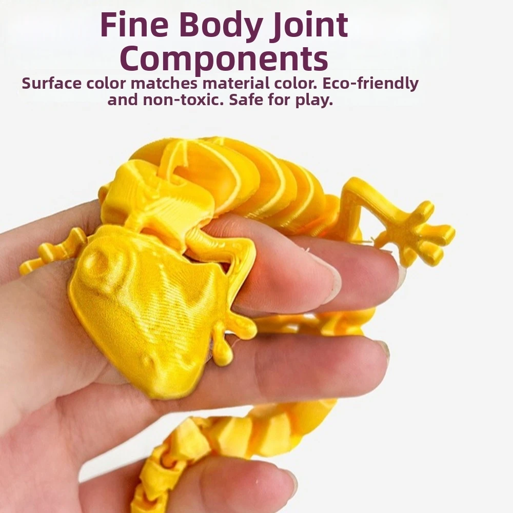 20pcs New 3D Printed Lizards Ornaments Movable Joints Random Color Realistic Reptile Decor PLA 10cm Reptile Model Home Decor