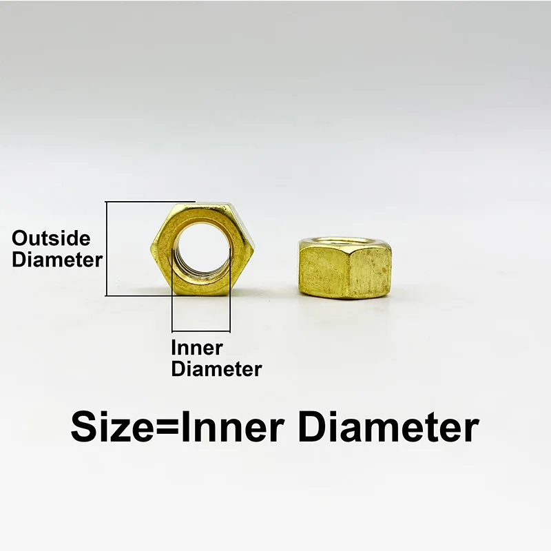 Messing-Unter leg scheibe und massive Messing-Kupfer-Sechskant-Unter leg scheibe Flach dichtung Reiner Kupfer ring Messing-Sechs kant muttern M2-M14 für Schrauben bolzen – Detail 6