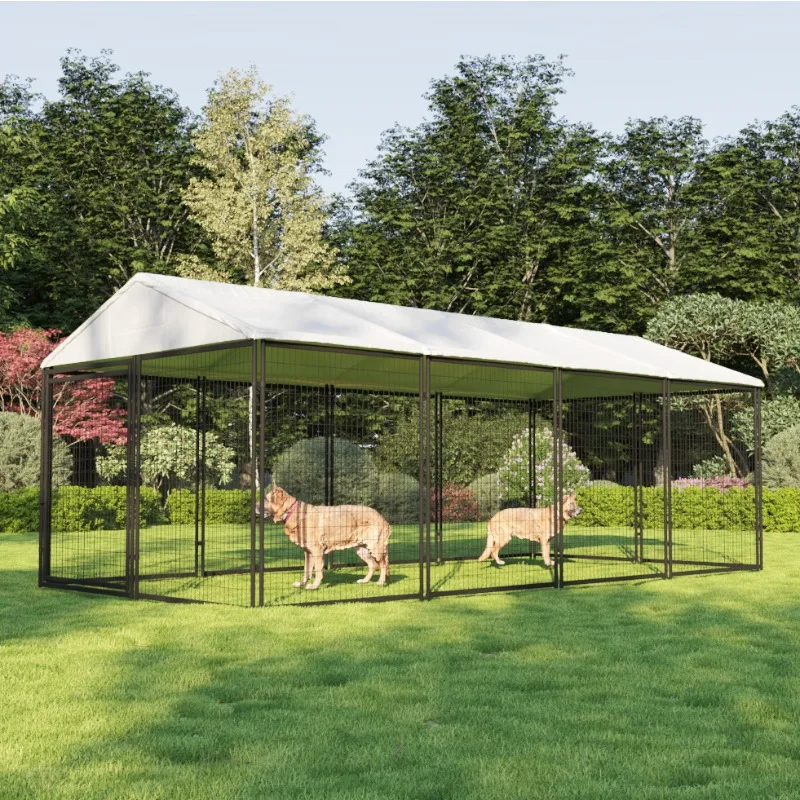 

Extra Large Dog Kennel Outdoor Strong Heavy Duty Metal Dog Cages Kennels for German Shepherd