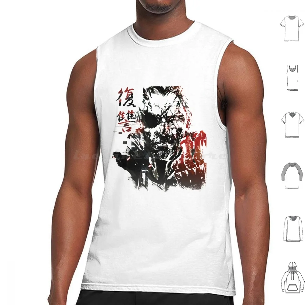 Mgsv-All For Revenge Tank Tops Print Cotton Mgsv All For Revenge Metal Gear Solid Mgs Metal Gear Solid Snake Snake Solid