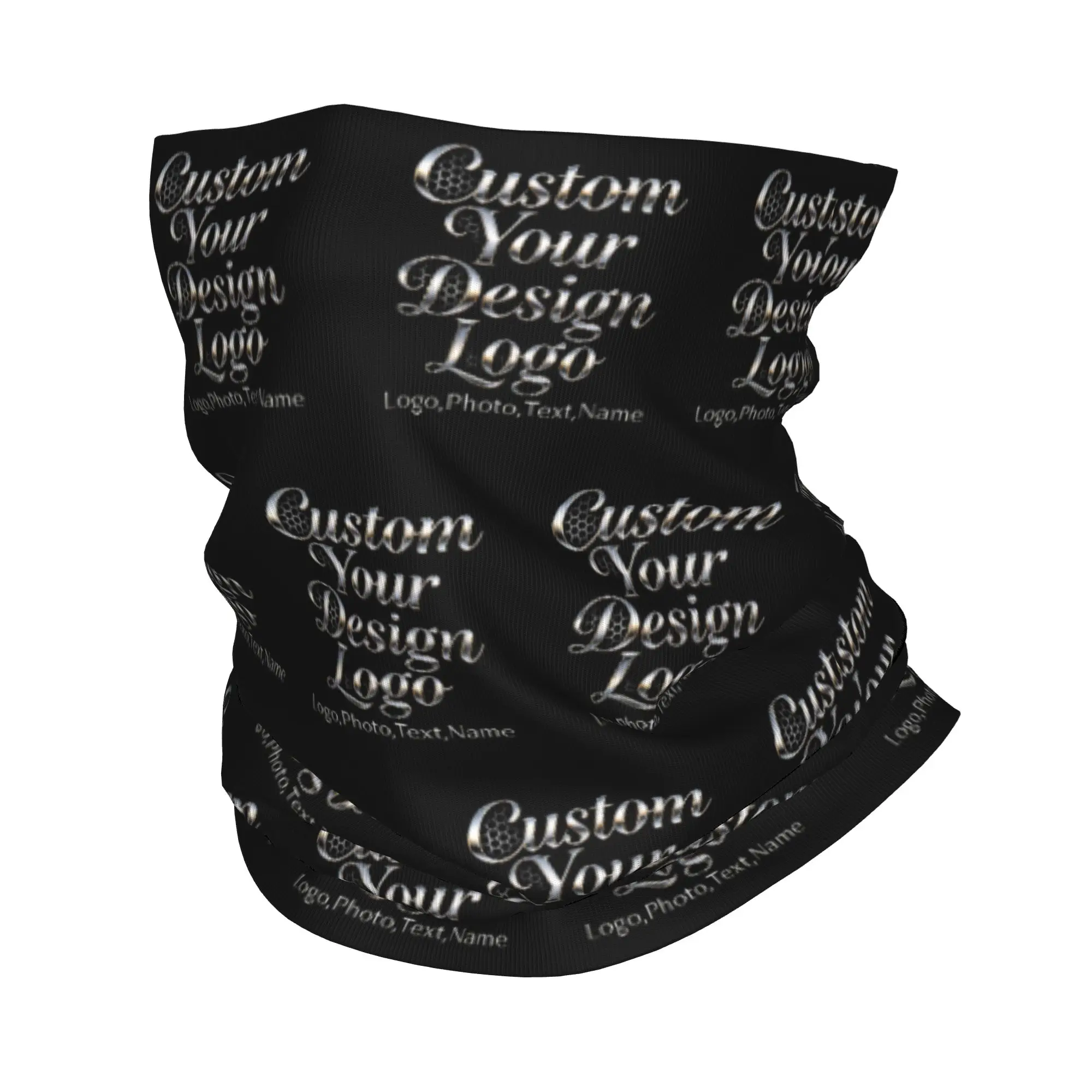 

Custom Custom Your Design Logo Bandana Neck Warmer Women Men Winter Ski Hiking Scarf Gaiter Customized Logo Printed Face Cover