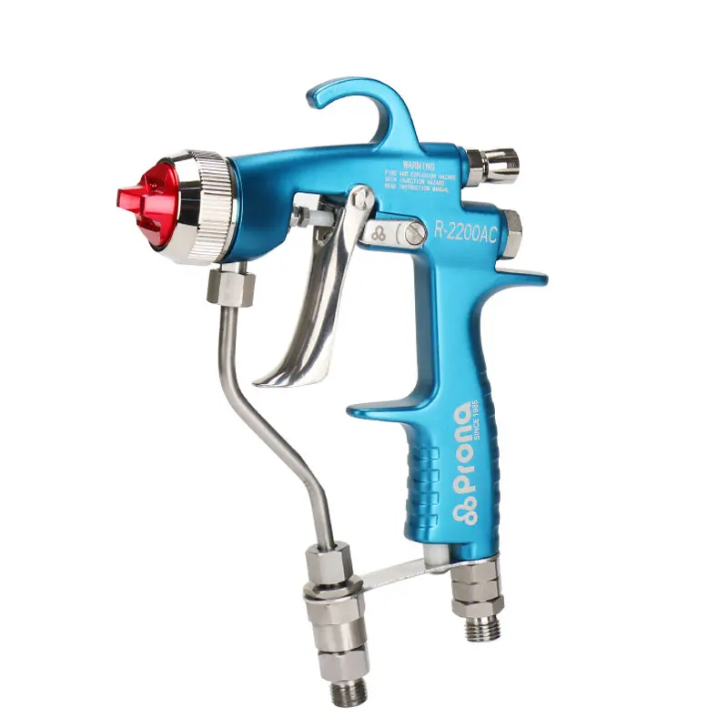 Prona R-2200AC High Pressure Paint Spray Gun R-4700AC Air Mix Manual Pistol 20Mpa 2900psi Fluid Sprayer  200 Bar Max Fluid