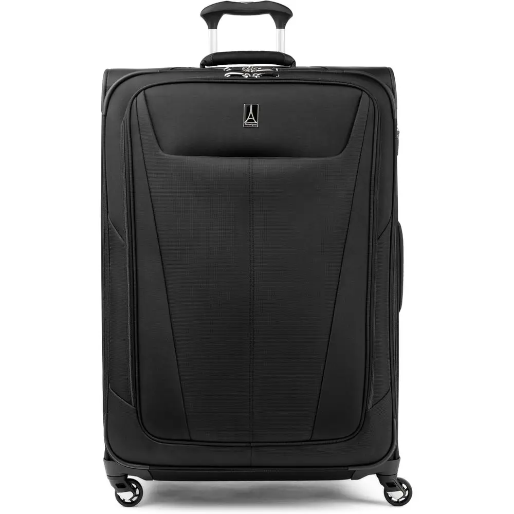 

Expandable 5-Wheel Spinner Luggage, Lightweight Suitcase, Unisex, Black, Large 29-Inch