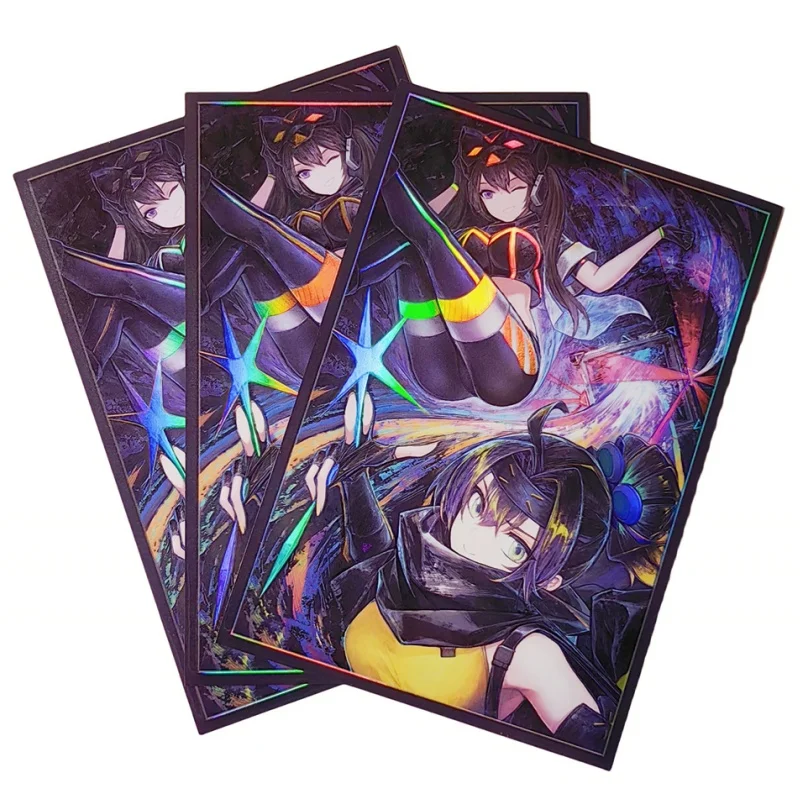 50Pcs/Set Yu Gi Oh Cards Sleeve SP Little Knight IP Masquerena Anime Game Colorful DIY Laser Version Cards Protective Cover Toy