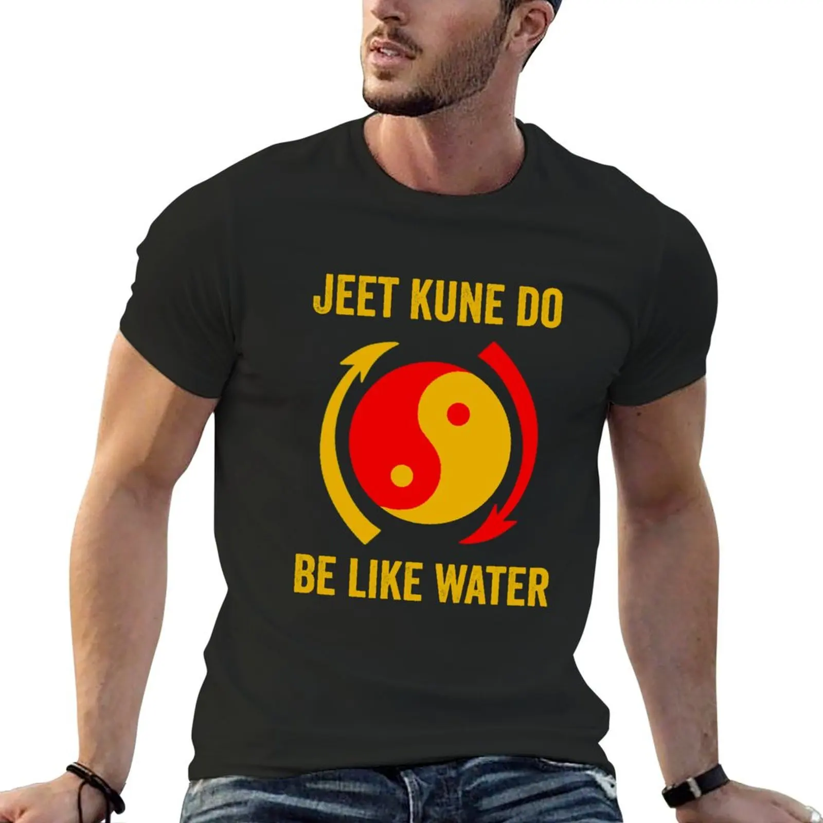 

Jeet Kune Do Be Like Water JKD Mixed Martial Arts Yin Yang T-Shirt vintage anime shirt kawaii clothes summer top men t shirts