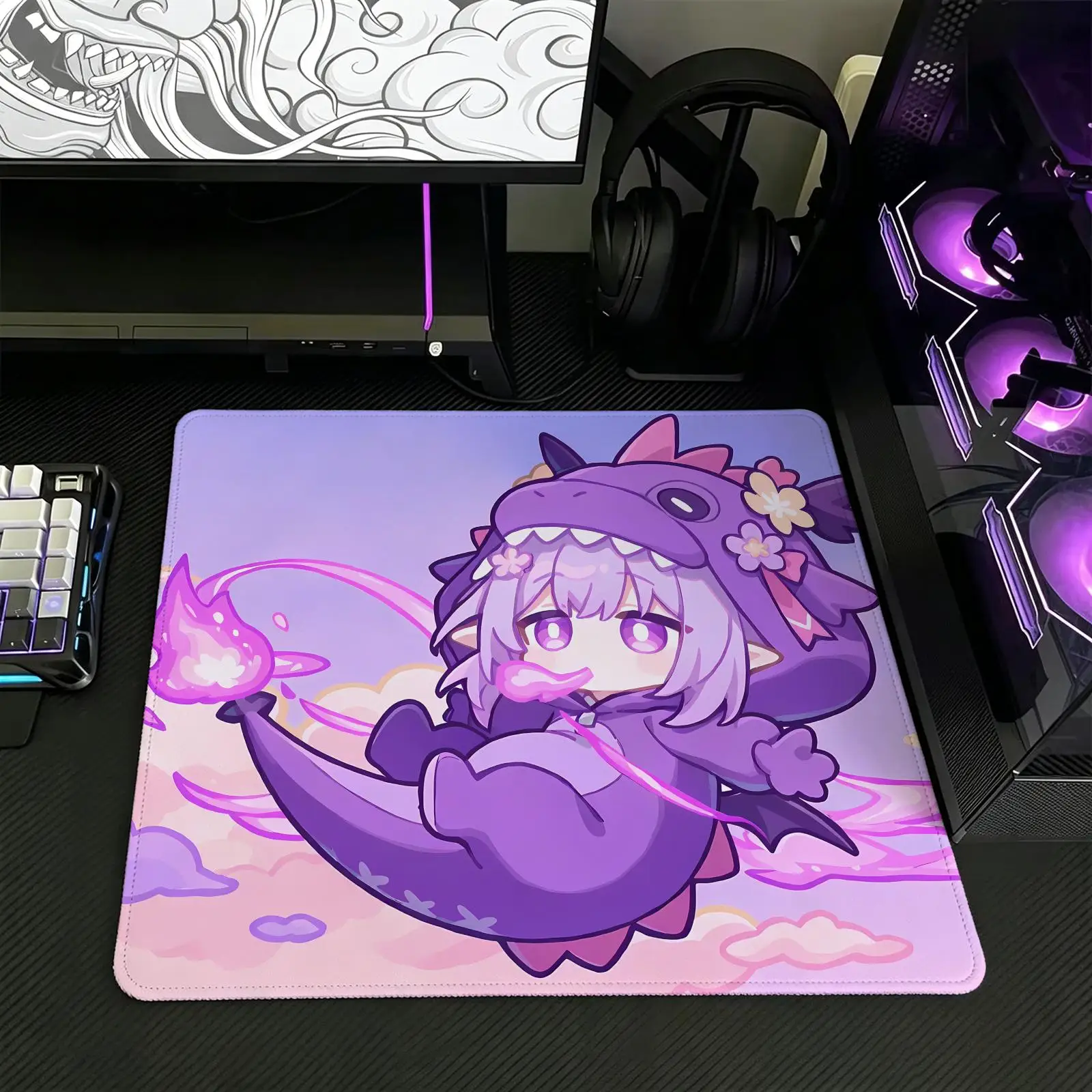 Mouse Pad Regular gaming mouse pad  Office mouse pad Laptop desk mat Stitched edge S/M/L size mouse pad  Honkai Star Rail Cyrene