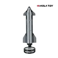 NIKOLATOY 3D Printed Hardcore SpaceX Starship Model 1:200 with Tail Flame Effect Gift for Decorative Accessories