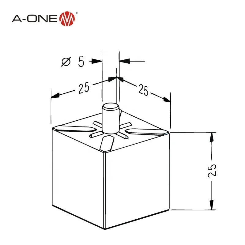 A-ONE Accessory Steel Prism Die Size 15 For Embossing Centering Prosms In EDM Blanks Model 3A-300079