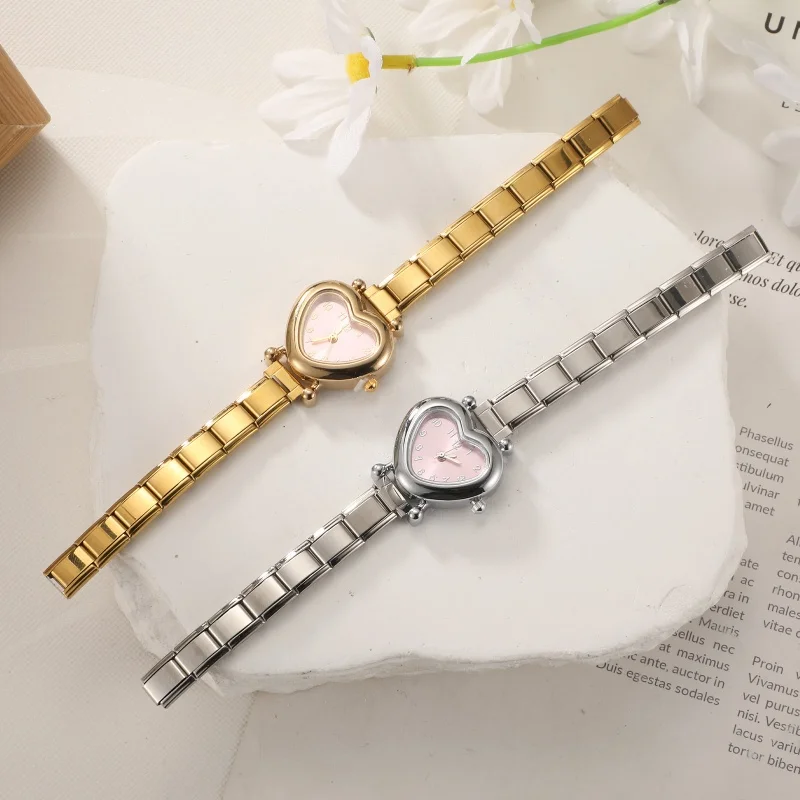 Mode Uhr Stecker Edelstahl Fit 9MM Italienischen Charme Links frauen Quadratische Uhr Header Linker Armband DIY Schmuck geschenk – Detail 11
