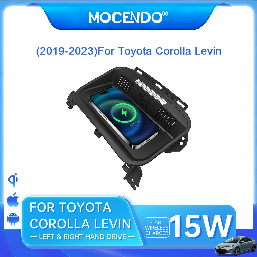 For Toyota Corolla/Ralink 2019-2021 Specific 15W QI Wireless Car Charger 12V Fast Charging OEM Fit Phone Charger Car Accessory