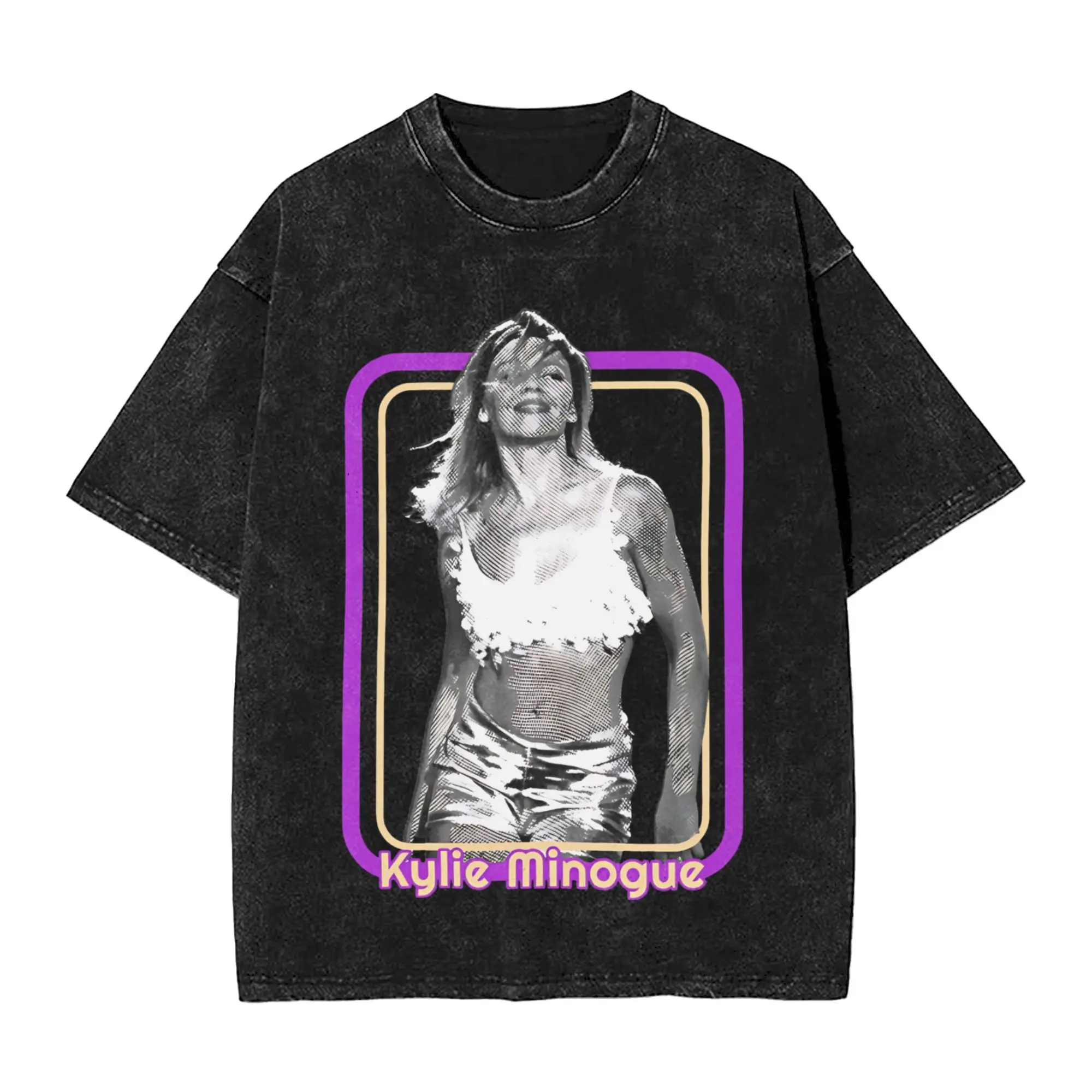 

Удивительные футболки Kylie Minogue, мужские футболки с круглым вырезом из 100% хлопка, стираные футболки с короткими рукавами, одежда больших размеров