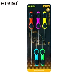 Hirisi-Juego de 5 agujas para cebo de pesca de carpa, aparejos de Boilie emergentes, aguja de empalme BT20, herramientas de fabricación de eslabones de gancho de carpa, accesorios de pesca