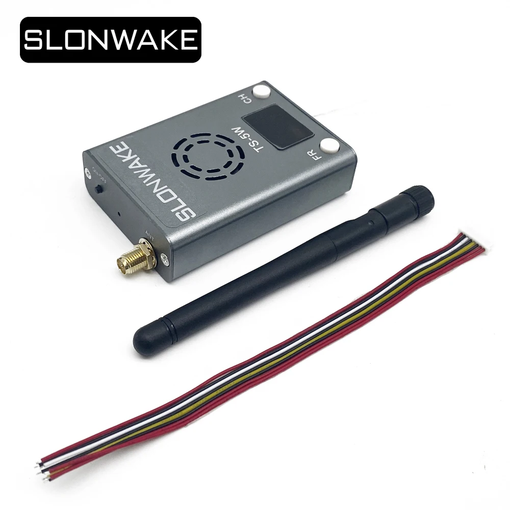 TS-5W 4.9G-5.8G 56CH Transmitter Wideband FM Modulate AV Transmitter Module Audio Video Transmitter Gray