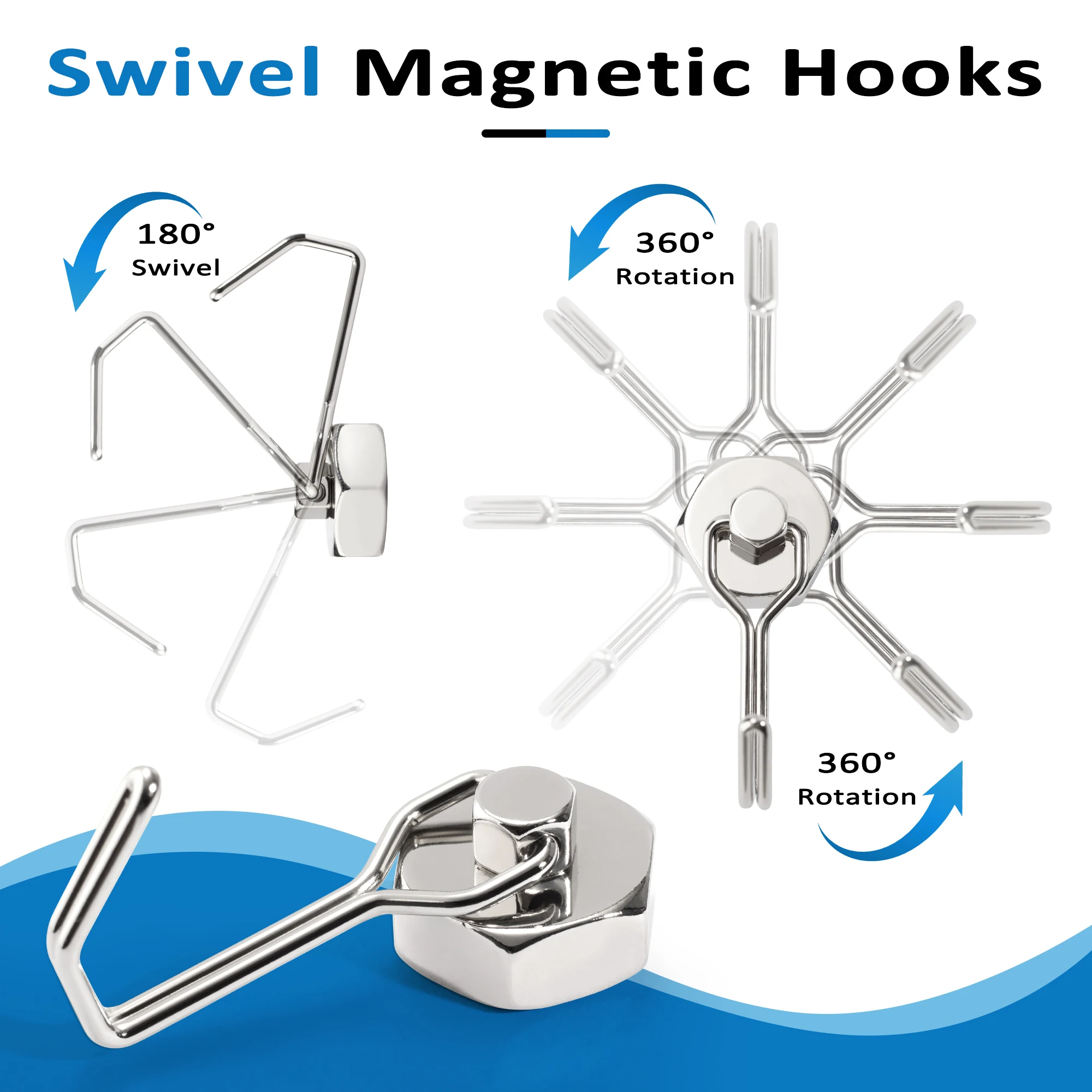 2PCS Strong Magnetic Hooks Storage Holder Hook Home Kitchen Refrigerator Storage Hooks Key Storage Hooks Bathroom Hangers