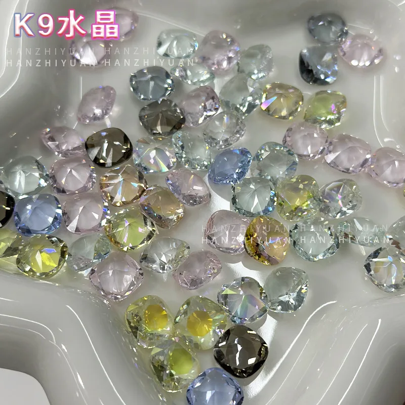 5 pçs prego strass encantos cristal diamante arte do prego transparente 10mm apontou fundo branco diamante acessórios