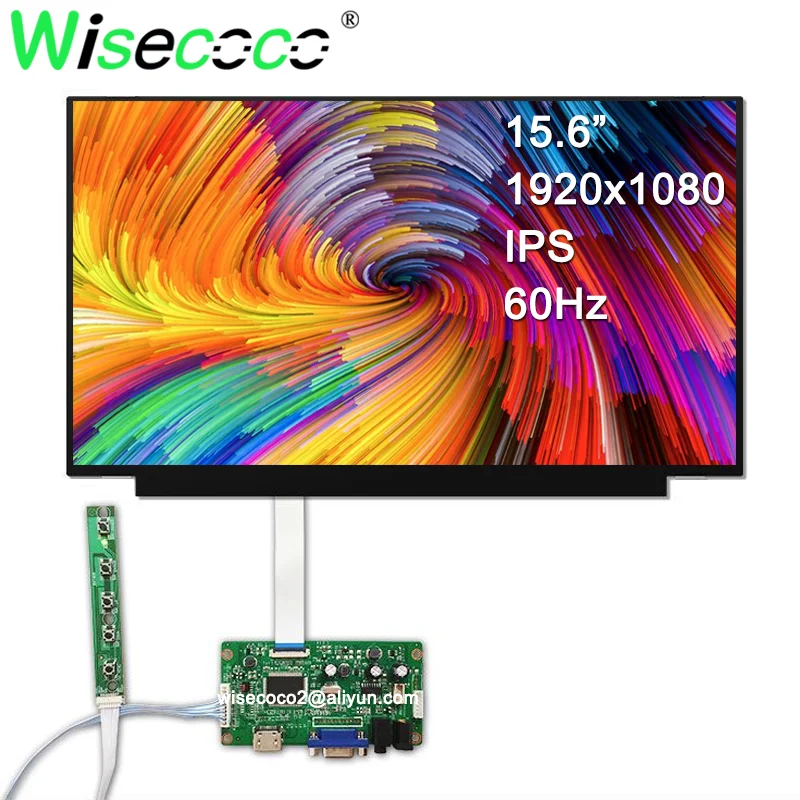 15.6 inch LCD  IPS Display 1920x1080 FHD Raspberry Pi Windows PC Display With VGA Controller Driver