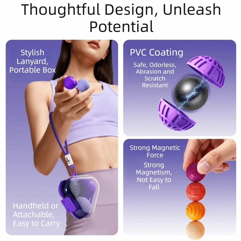 8Pcs/3Pcs Silicone Magnetic Fidget Balls Round Magnetic Attraction Children's Sensory Stone Multiple Textures