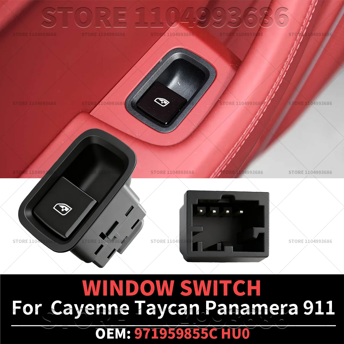 

Для Porsche 911 (992) Cayenne (9YA) Taycan (9JA 9J7) Panamera (971) переключатель дверного окна 4-контактный OEM 971959855C 971959855CHU0