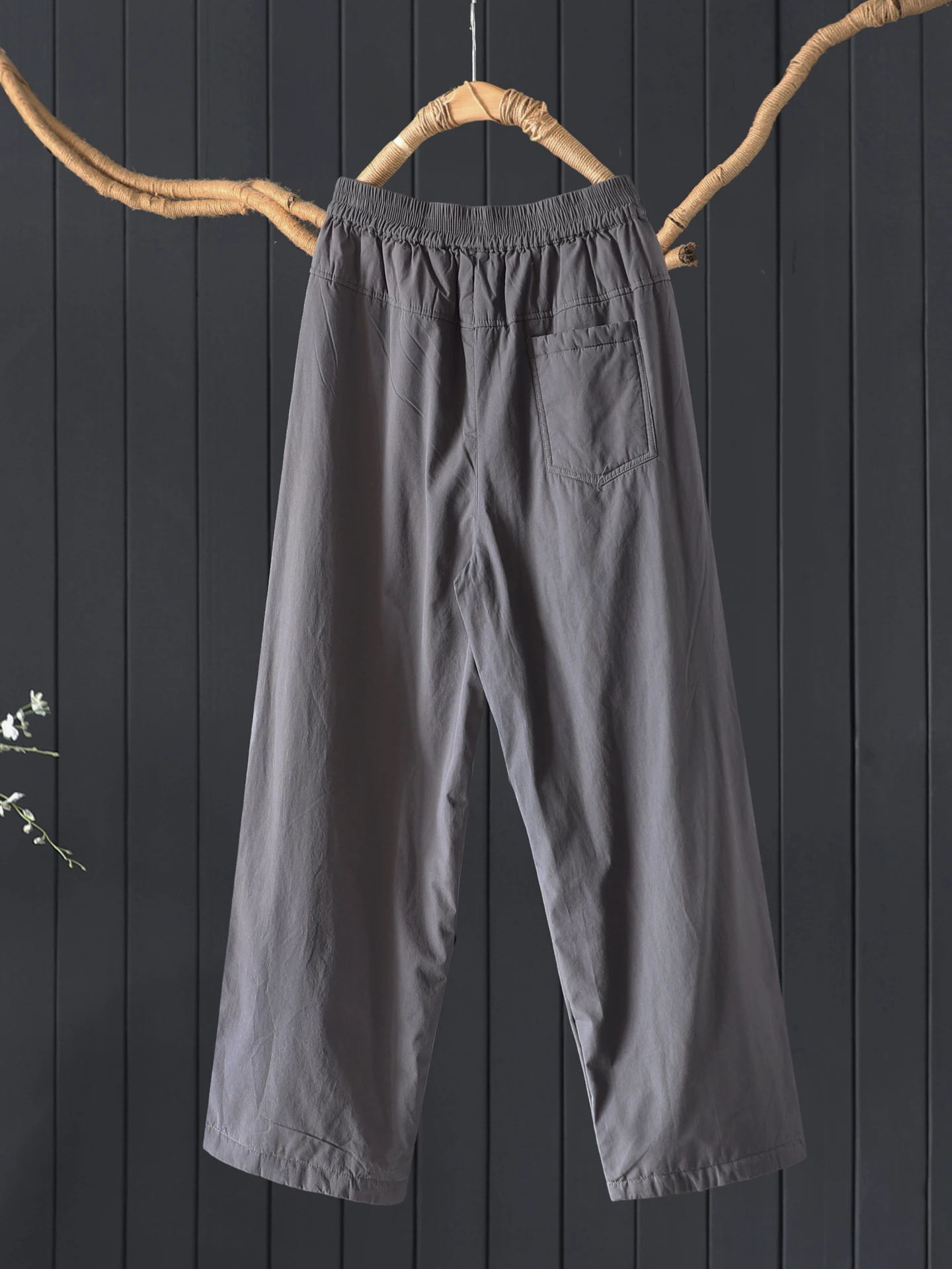 100% coton femmes pantalons décontractés nouveauté 2025 automne Style Simple couleur unie femme épais chaud pantalon droit M2124