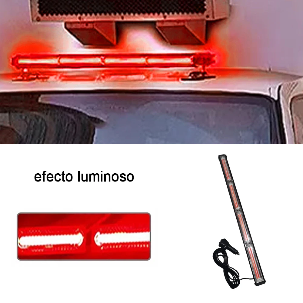 

59cm Car LED Flash Light Red Light Car Strobe Warning Light 9-40V waterproof Car LED Flashing Light