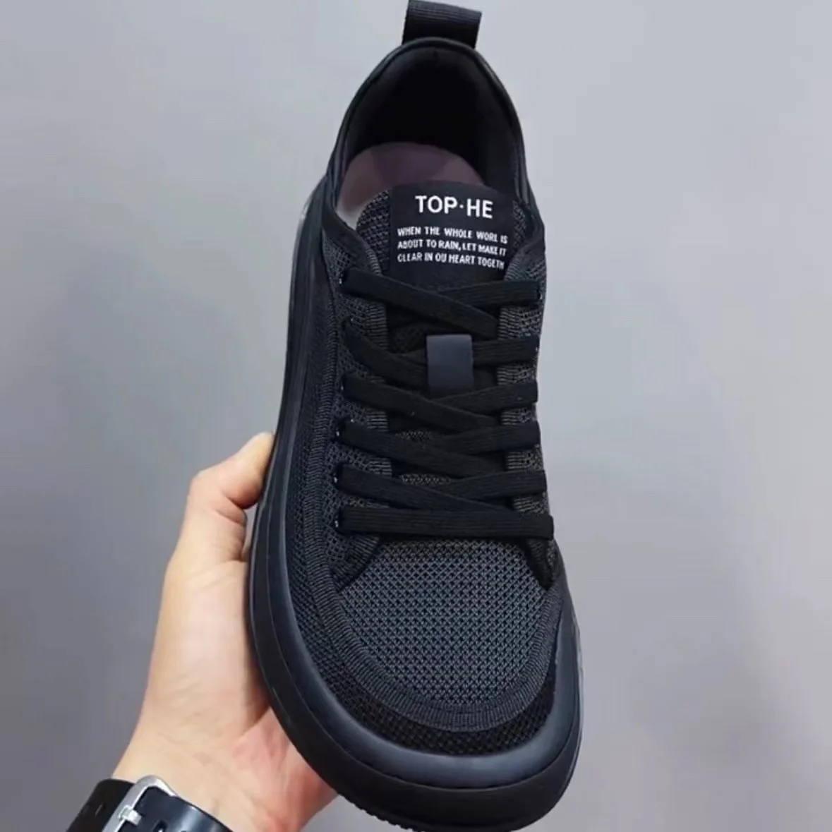 Men's shoes trend lace up drawstring texture European driving style breathable mesh sports fashion men's shoes