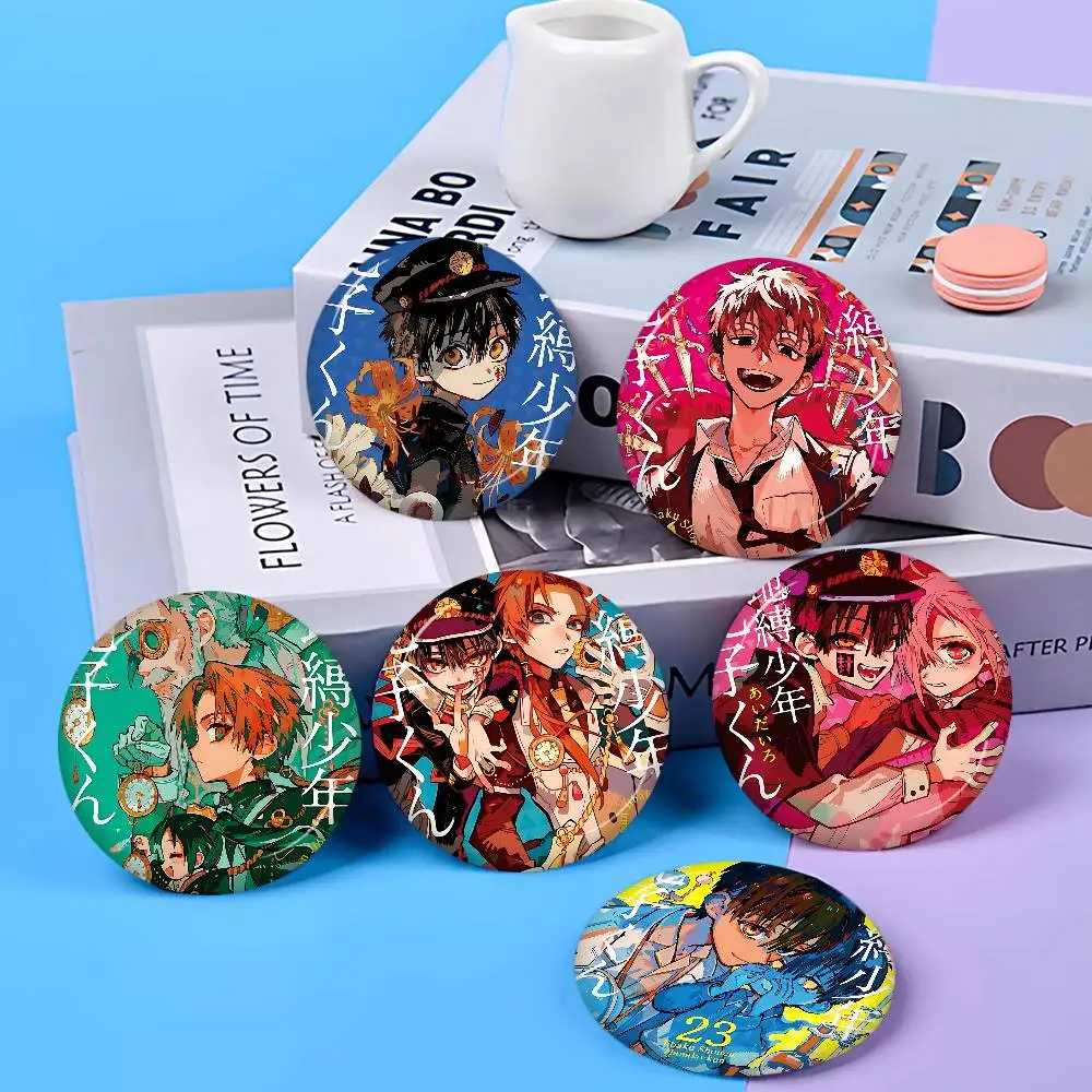 Anime Toilet-bound Hanako-kun Creative Tinplate Soft Button Pins Animal Icon Brooch Lapel Backpack Badge Accessories Pin