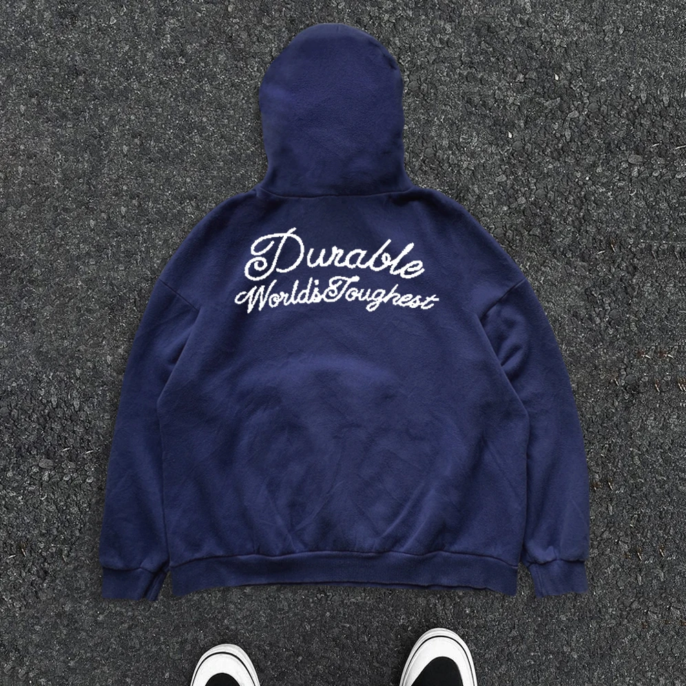 

Trendy Cotton Fce Hoodie Large Loop Yarn 480G Straight Engli Brand Casual Streetwear for Youth Spring Autumn Winter