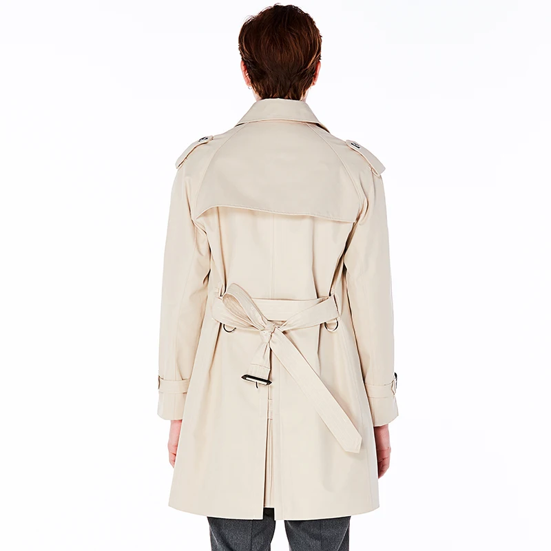 Trench coat men's long khaki men's weatherproof double breasted spring and autumn new youth handsome  loose windbreaker men