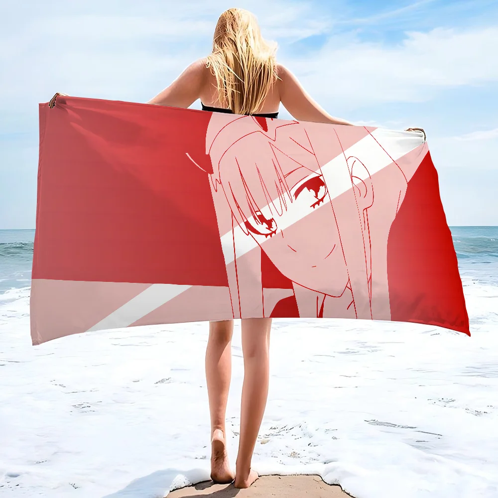 

1pc Zero Two Darling In The FranXX Towel Children's Beach Towel Summer Swimming Shower Towel Bathroom Supplies