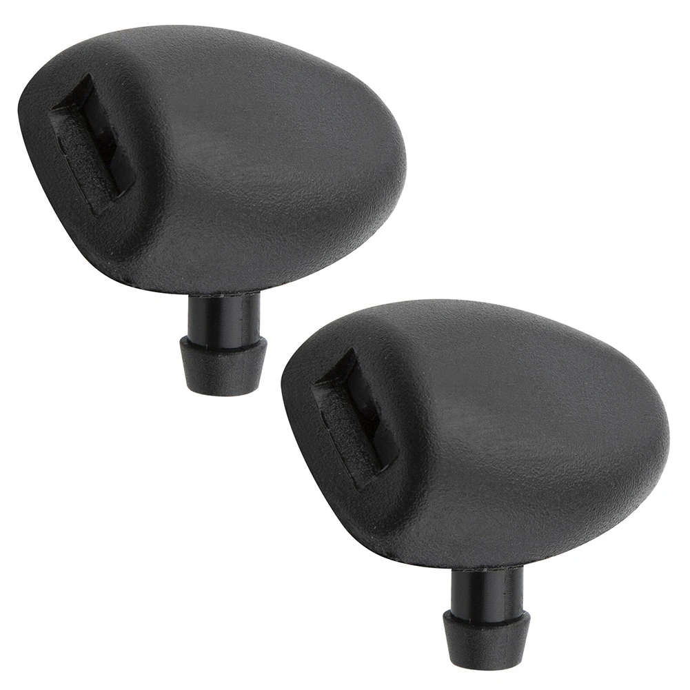 2pcs Wiper Washer Nozzles Black Car Front Windscreen Wiper Water Washer Jet Nozzles For 407 206 C2 C5 6438Z1