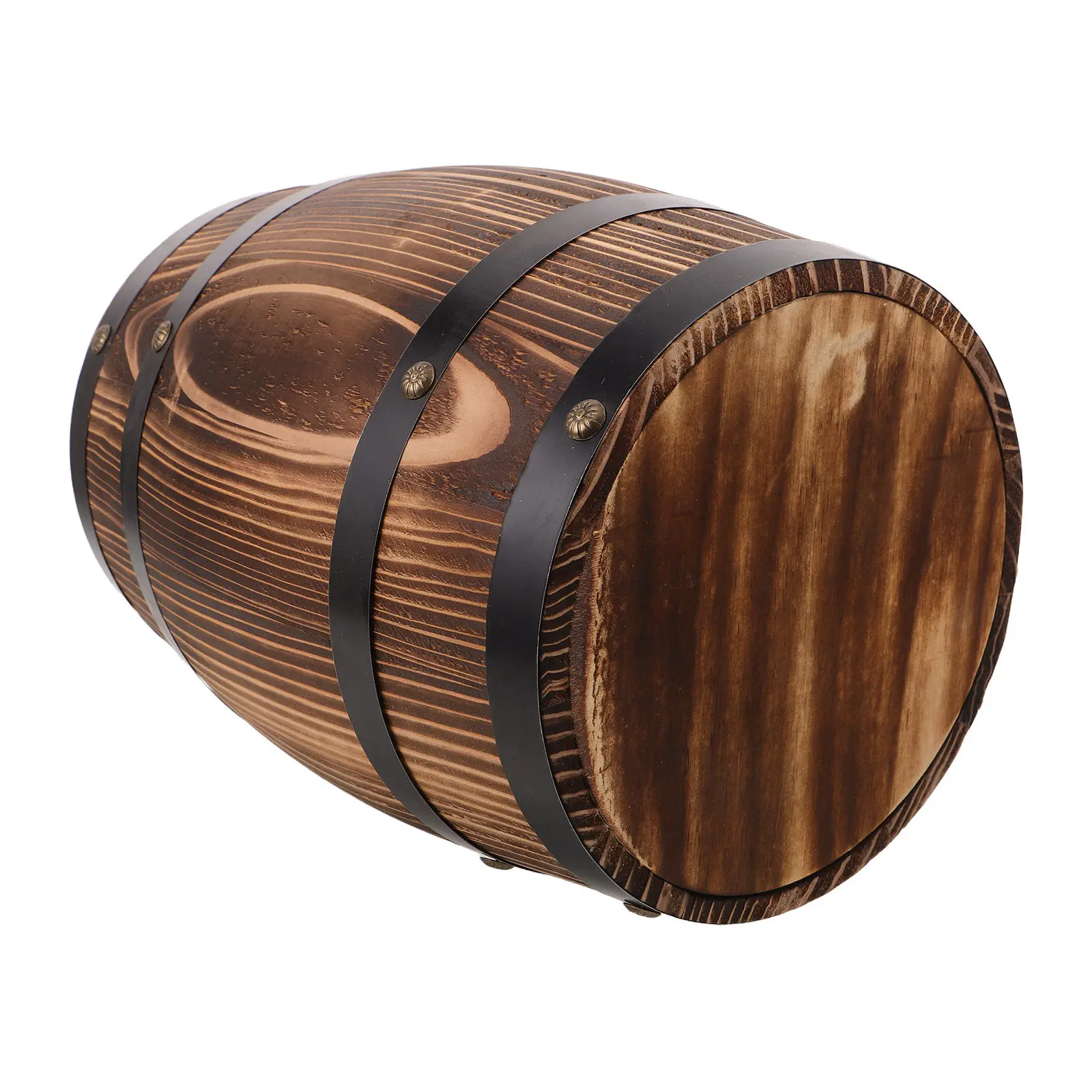 Wood Barrel Stool Rustic Vintage Wine Barrel Garden Stool Side Table Planter Stand Farmhouse Kitchen Counter Patio Furniture