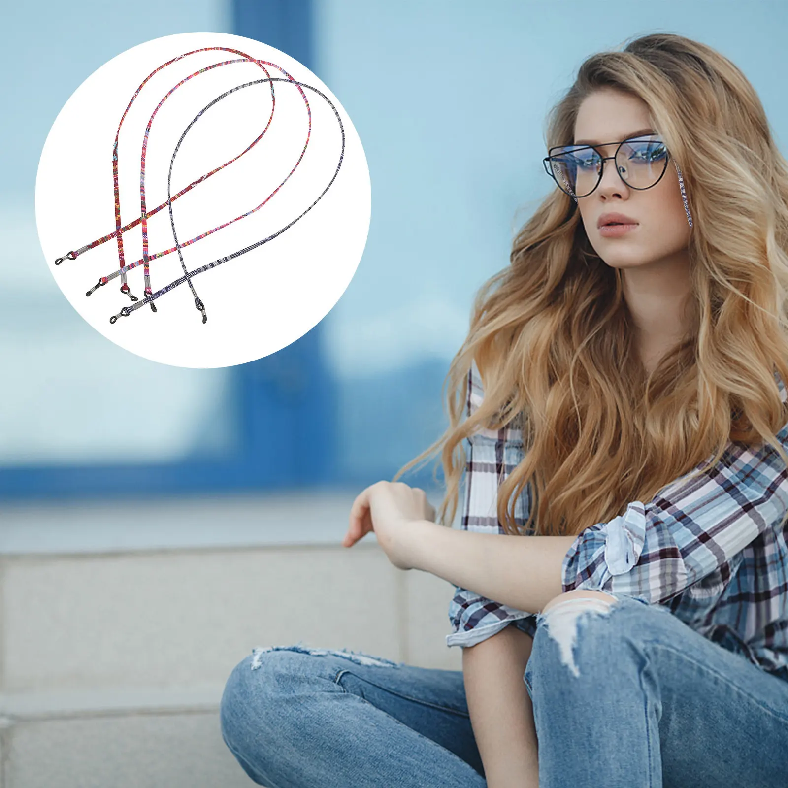 

6Pcs Glasses Strap Eyeglass Holder Lanyard Anti Lost Retainer Lightweight Portable Sunglasses Strap for Men Women Kids Outdoor